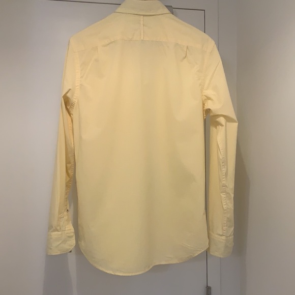 Men's Banana Republic Yellow Gingham Buttondown Shirt Size S - Picture 2 of 7